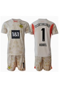 Borussia Dortmund Gregor Kobel #1 Keeper Babyklær Hjemme Fotballdrakt til barn 2024-25 Korte ermer (+ Korte bukser)